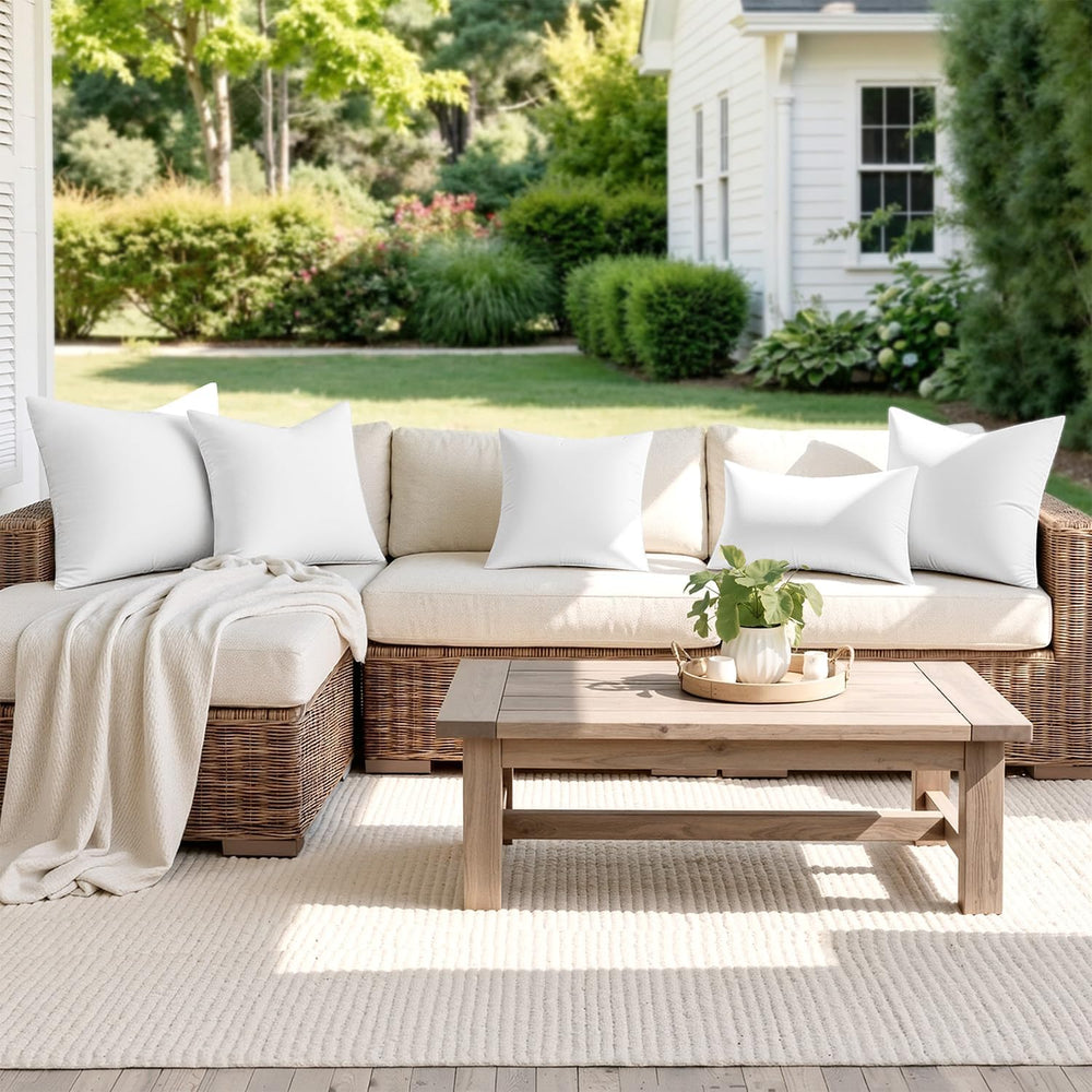 MIULEE Outdoor Pillow Inserts 20x20 Pack of 4