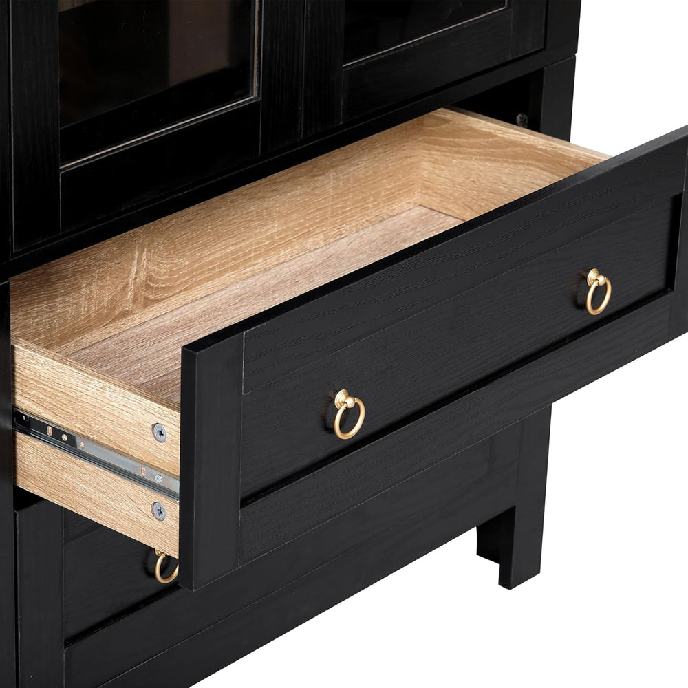 LUMISOL Tall Kitchen Pantry Cabinet with 2 Large Drawers, 71" Arched Sto...