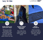 Lay-n-Go 2-in-1 Small Portable Drawstring Toys Storage Organizer and Play Mat for Room and Travel, Made for Kids and Toddlers with a Durable Patented Design