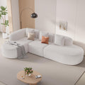 114 Inch Boneless Couches for Living Room,Modern Modular Sectional Sofa with Chaise,L-Shape Cloud Sectional Couch,No Assembly Required,Beige