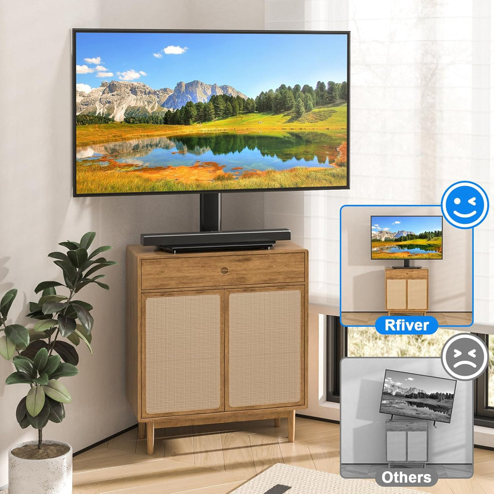 Rfiver Universal Swivel TV Stand for 27-50 55 60 Inch TVs | Height Adjustable...