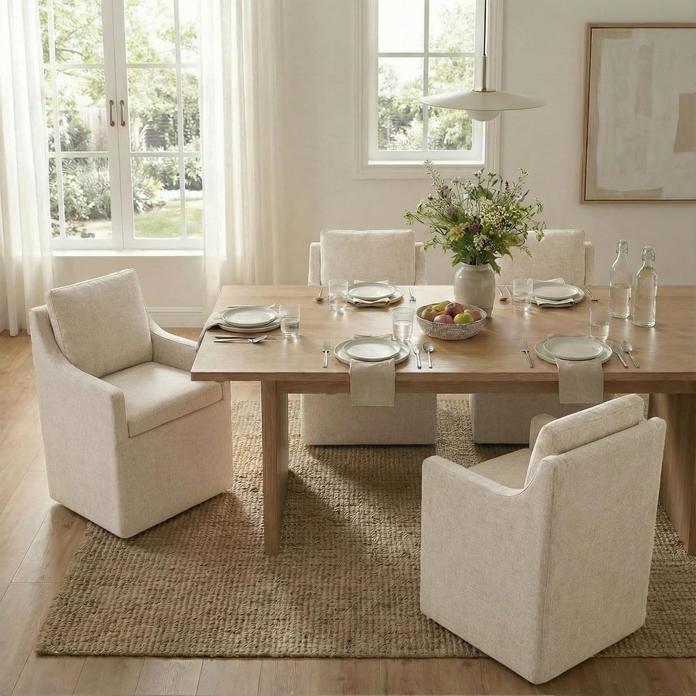 KISLOT Upholstered Dining Chairs Set of 2, Modern Dining Room Chairs with Cas...