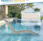Aquawave Pool Lounge Chairs Set of 2 with Hedrest for 8-10 in Pool, Grey