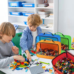 4 PCS Toys Storage Bag, Classic Bricks Building Set Storage Bag, Travel Case for Building Toys, Puzzles,X Large Size