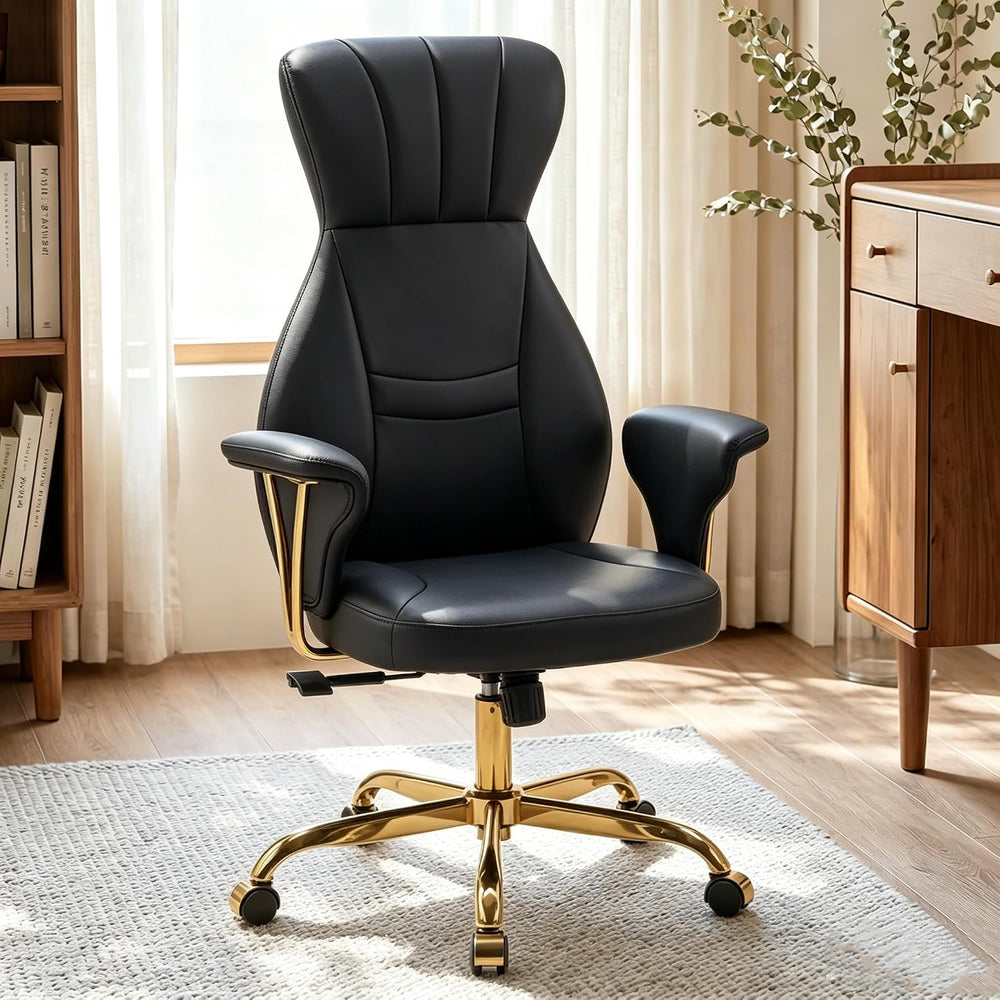 Furniliving Leather High Back Ergonomic Desk Chair, Adjustable Office Chair |...