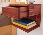 Floating Nightstand Side Accent or End Table with Storage Drawer, Wood Bedside Shelf, Handmade Floating Table (Rome)