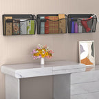 Wall File Organizer, Mesh Hanging File Organizer, Home Office Organization and Storage, 3 Single Pockets Document Magazine Rack
