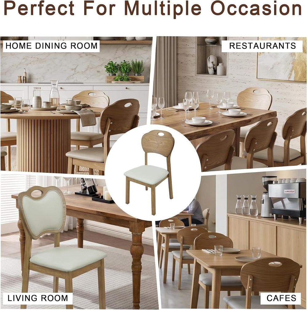 Dining Chairs Set of 6, Modern Upholstered Dining Room Chairs with Faux Leath...