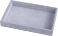 Mornajina 9" x 5.7" Velvet Jewelry Tray Jewelry Display Tray, Stackable Empty Plate Trays for Earrings Necklaces Bracelet Rings Display Showcase - Grey
