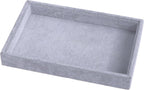 Mornajina 9" x 5.7" Velvet Jewelry Tray Jewelry Display Tray, Stackable Empty Plate Trays for Earrings Necklaces Bracelet Rings Display Showcase - Grey