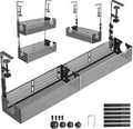 Multi-Model Under Desk Cable Management 2 Pack Metal Under Desk Wire Management Tray Clamp Mount Under Table Cord Management No Damage The Desk