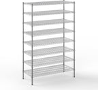 21" Deep x 48" Wide x 74" Height Wire Shelving Kit | 8-Tier | NSF Commercial Storage Rack Unit