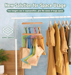 2 Pack Bra Hangers for Closet Organizer Upgraded Non-Slip Bra Organizer for Closet Tank Top Hanger Multi Hangers Space Saving with 20 Hooks for Belt, Tie, Tank Top, Necklaces