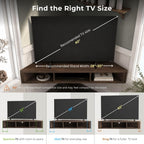 24/7 Shop at Home French 47 inch Modern Floating TV Stand with Storage, Floating Corner Shelf for Wall, Wood Entertainment Center with Shelves for Living Room, Bedroom, Family, Cappuccino Brown