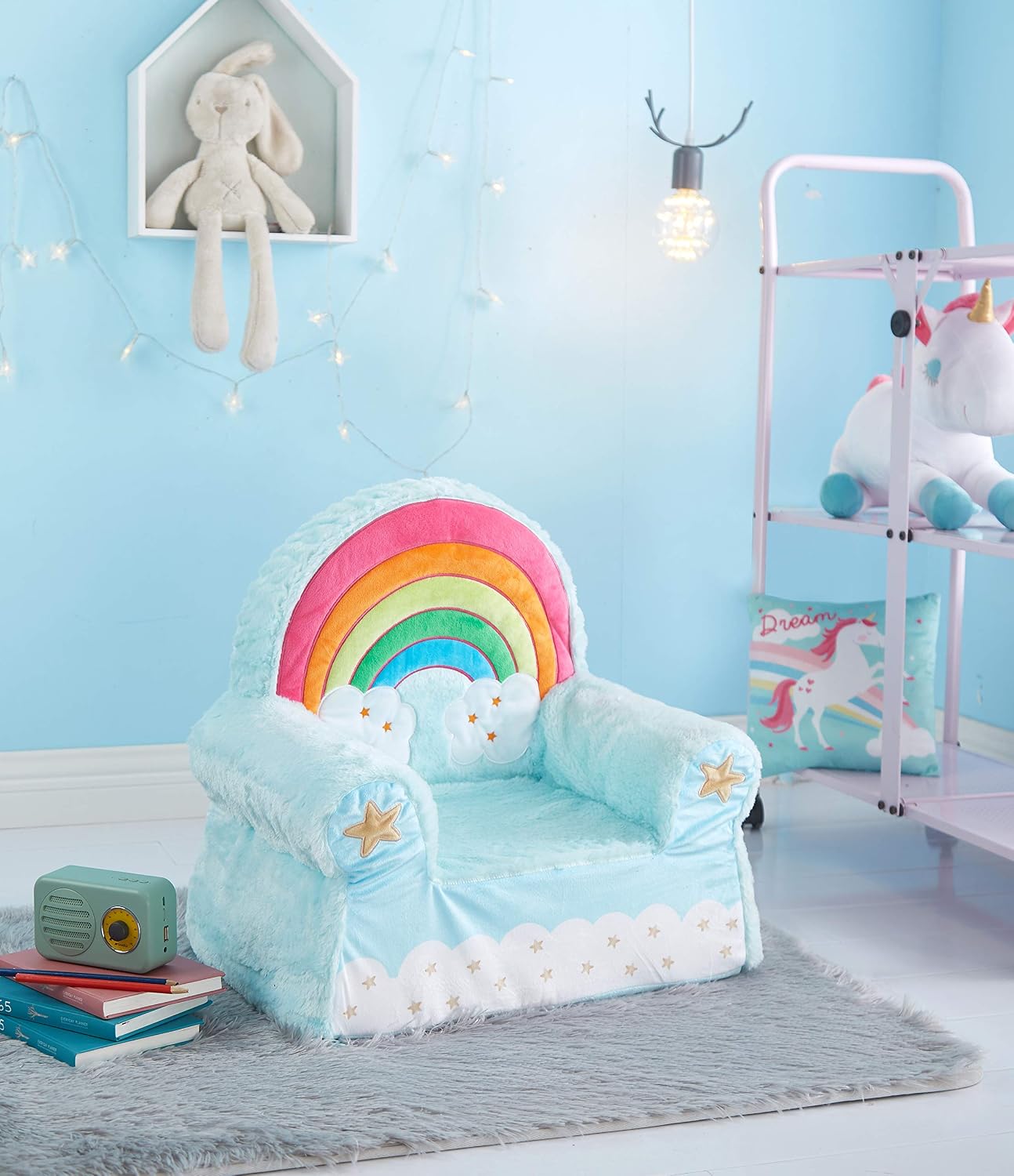 Heritage Kids Figural Foam Chair Rainbow, Ages 3+