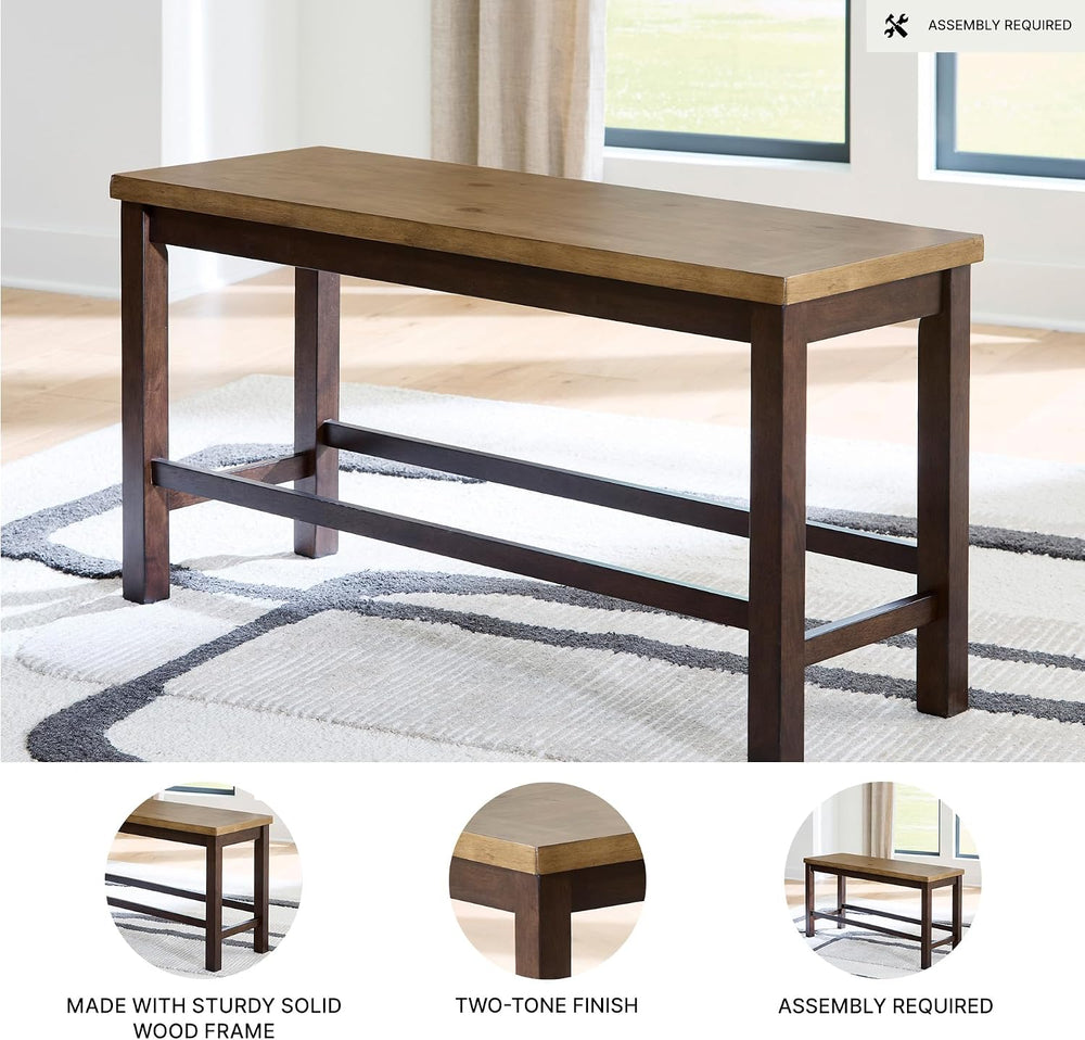 Signature Design by Ashley Sharlander Casual Counter Height Dining Bench with...