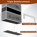 3 Packs 5-Tier Over the Door Storage Organizer with 10 Side Mesh Pockets, 48 lbs Load Capacity, 3 Hooks Design, Hanging Organizer with Clear Windows for Bathroom, Bedroom, Nursery, Kitchen-Grey