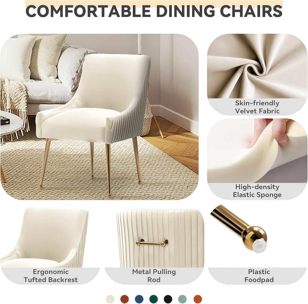 Dining Chairs, Accent Chairs Set of 6, Modern Upholstered Kitchen Dining Room...