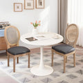 SoarFlash Kitchen Table and Chairs for 2, 31.5" Dining Table Set for 2 with French Dining Chairs, 3 Piece Round Kitchen Table Set, Dining Room Table Set for Small Space, Apartment