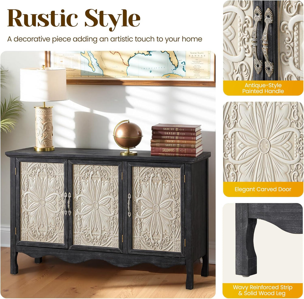 FansaFurn Buffet Sideboard with Storage Set of 2, 31'' Farmhouse Side...