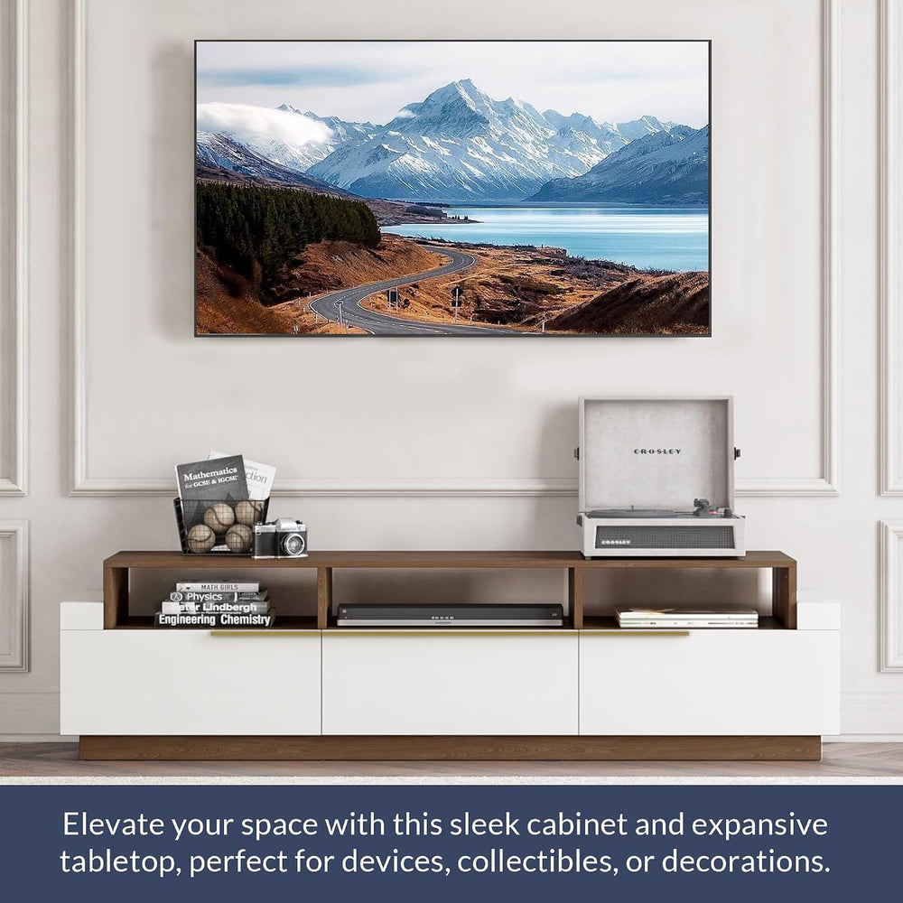 BELLEZE 70" TV Stand for TV up to 70", Modern Home Entertainment Ce...