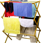 HOME IT Wooden Clothes Drying Rack for Laundry - Collapsible Folding Bamboo Laundry Drying Rack for Drying Clothes - Heavy Duty Pre Assembled
