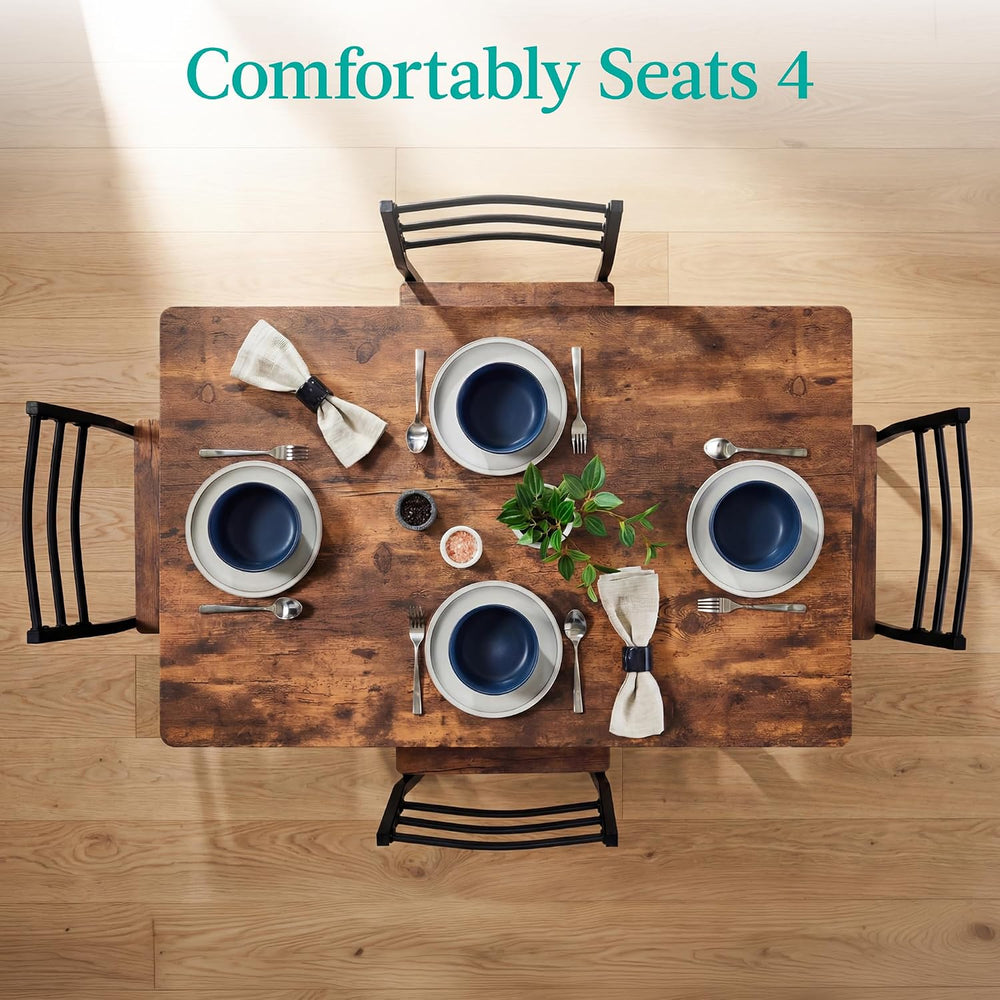 Best Choice Products 5-Piece Modern Dining Set W/Steel Frame, Space Saving Re...