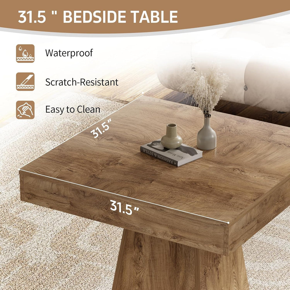 Square Dining Table, 31.5-inch Dinner Table for 2-4 People, Kitchen Table wit...