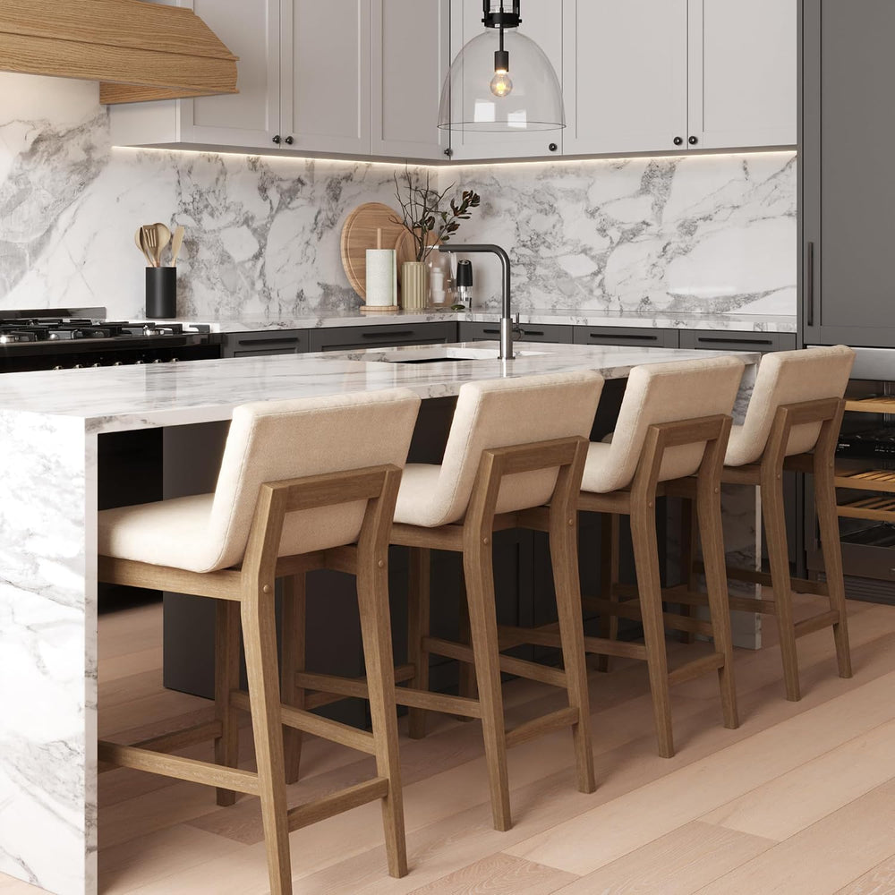 Nathan James Gracie Modern Counter Height Bar Stool with Back, Counter Stool ...