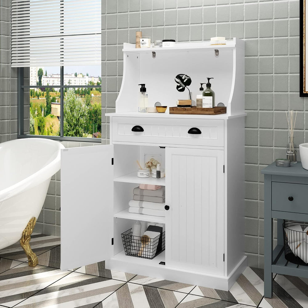 HLR 54" Kitchen Pantry Storage Cabinet with Drawer and Adjustable Shelve...