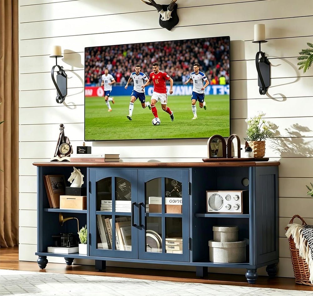 RWYHG Farmhouse TV Stand for 60 in TV, Entertainment Center for Living Room |...