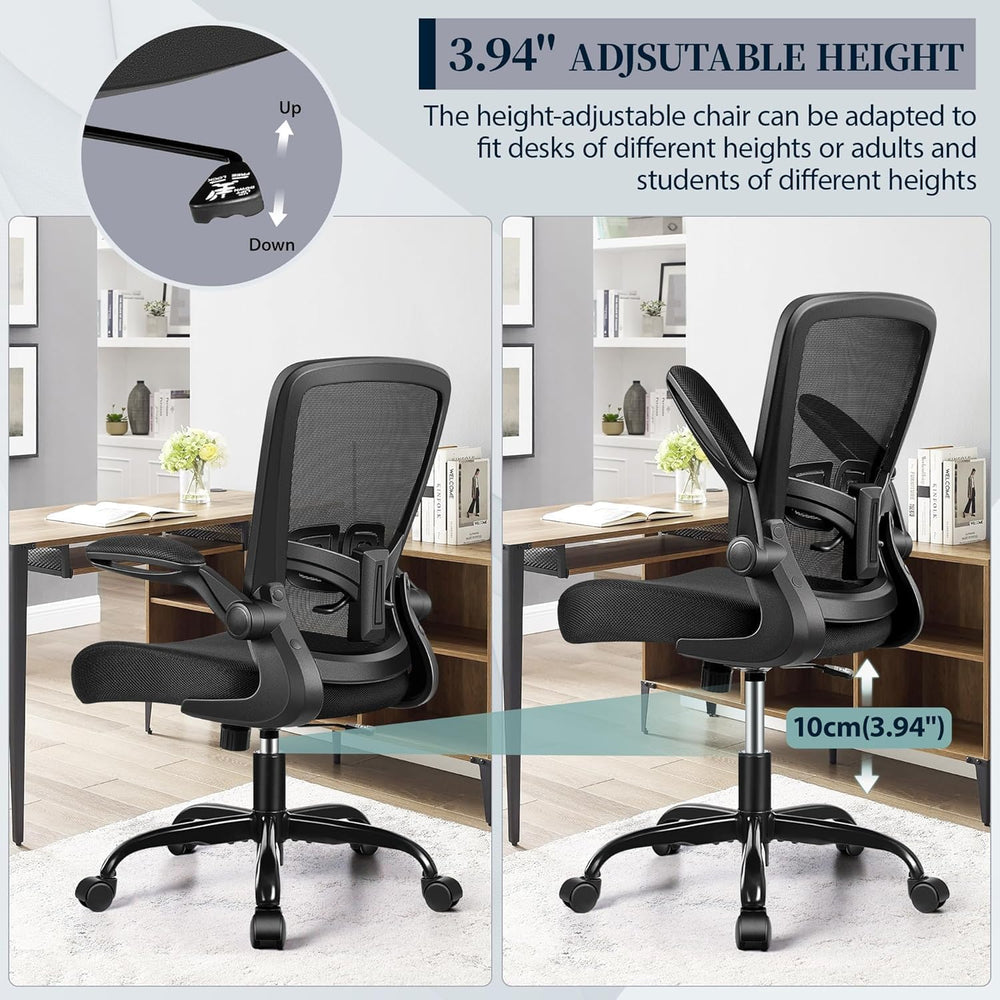 FelixKing Office Chair, Ergonomic Comfy Desk Chair with Flip-up Armrests | Ad...
