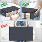 Under Bed Storage Containers, 2 Pack Blanket Storage Bags, Collapsible Storage Bags with Big Zippers, Clear Front, Shoe Storage and Organization for Clothes, Comforter, 75L, Grey