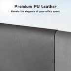 Aothia Leather Desk Pad Protector, Office Desk Mat, Large Mouse Pad, Laptop Desk Pad, Non-Slip PU Leather Desk Blotter, Waterproof Desk Writing Pad for Office and Home (Gray, 47" x 24")