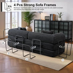JJJ 78 inch Boneless Sofa Bed Sleeper Couch | Versatile Futon Sofa, Corduroy Fabric, Convertible Couch Bed, No Assembly