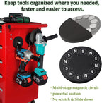 ULIBERMAGNET Magnetic Hooks - Heavy Duty Power Tool Organizer with Large Magnets, 2 Pack for Drill & Garden Tool (Black)