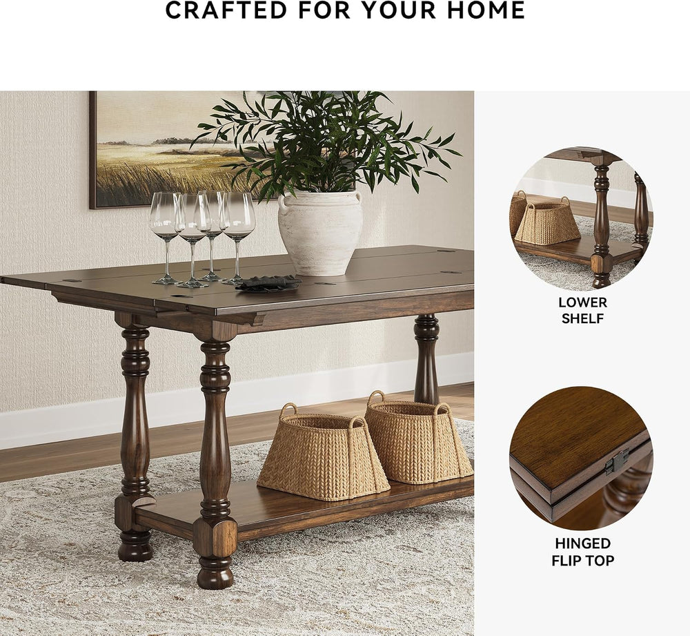 Signature Design by Ashley Sturlayne Flip Top Sofa Table, Expandable Console ...