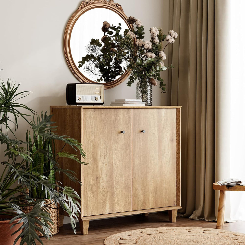 FENSULN Sideboards Buffet Cabinet Wide Credenza Buffet Table with Adjustable ...