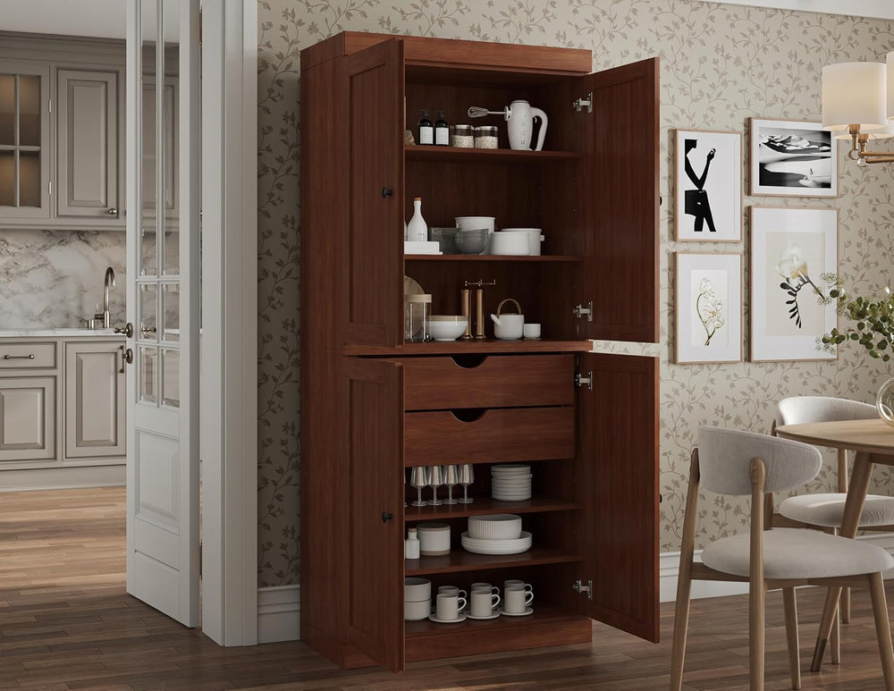 Palace Imports Solid Wood Kitchen Pantry Cabinet - 71.5" H x 32" W ...