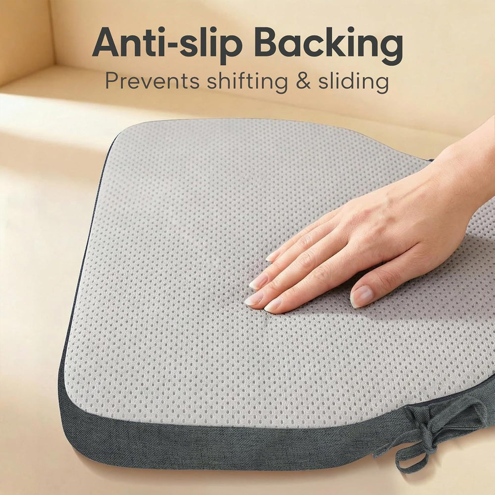 Dark Grey Winsor Chair Cushions Seat Pads with Ties Set of 4