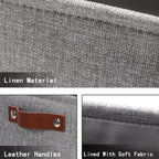 HNZIGE Storage Basket Bins(3 Pack) Large Collapsible Storage baskets for organizing Shelf Closet Bedroom, Perfect Storage Box with Handles for Closet, Clothes, Toy, Home?Gray, 15" x 11" x 9.5"?