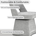 VKNOW Upholstered Swivel Dining Chairs Set of 4, Modern Dining Room Chairs with Open Back, Chenille Fabric Kitchen Chairs for Dining Room, Bedroom, Vanity, Grey