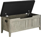 GAOMON Storage Bench with Padded Seat, 39.4” Wooden Chest Storage Box with 2 Safety Hinges, Entryway Benches with Flip-Top, Large Trunk for Living Room, Bedroom, Easy Assembly