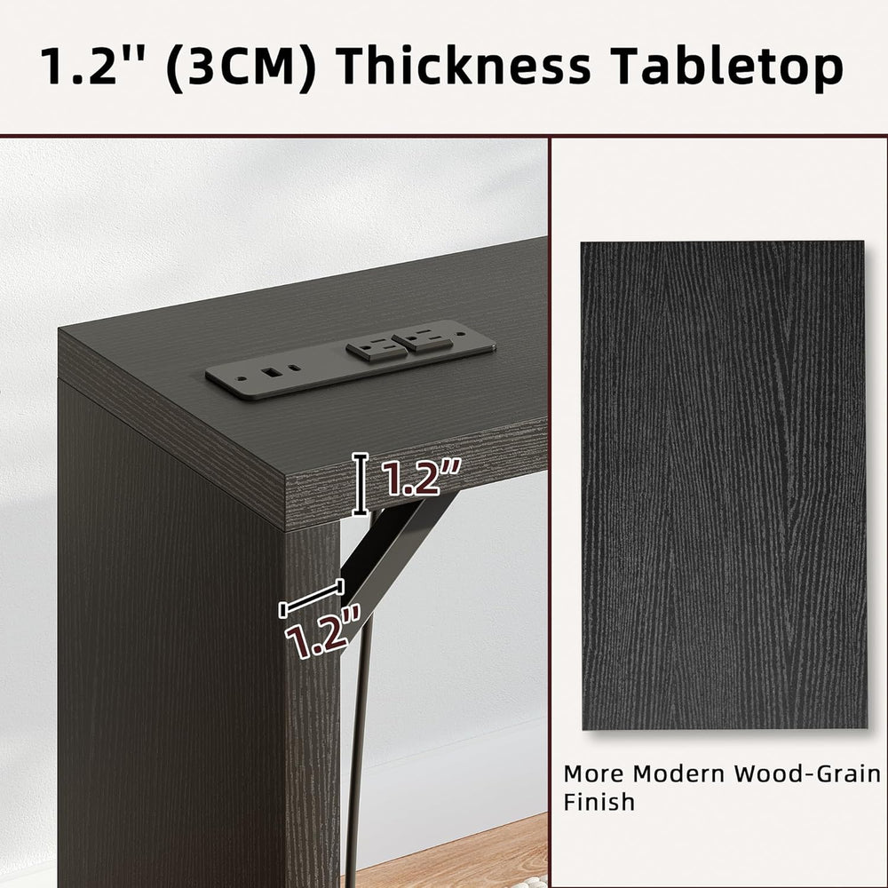 TIQLAB Sofa Table, 79''L x 9.1''W (1.2'' Thickness) L...