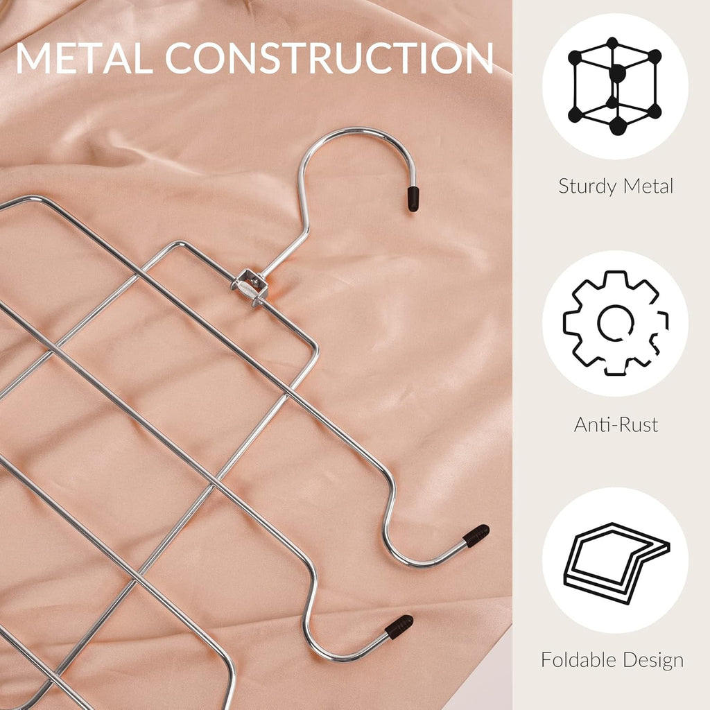 ZEDODIER 2 Pack Tank Top Hanger Space Saving, Bra Hangers for Closet Organizer, Hanging Bra Organizer Tank Tops Holder with 16 Hooks, Metal Closet Organizers and Storage Small Space Solutions, Silver