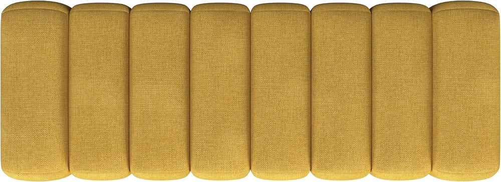 Coaster Home Furnishings Summer Fabric Upholstered Tufted Accent Bench Mustar...