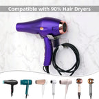 Hair Dryer Holder Stainless Steel, Blow Dryer Holder Self Adhesive, Dyson Hair Dryer Holder Wall Mounted Compatible with Dyson, Hairdryer Holder for Bathroom Silver PTALSEAW