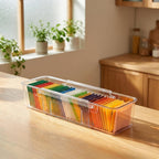 Tea Bag Holder，Expandable Tea Bag Organizer Boxes，Clear Acrylic Tea Bag Storage Bins,Kitchen Utensils for Sugar Packet, Coffee, Condiment for Drawer,Cabinet, Countertop,Pantry,1 Pack