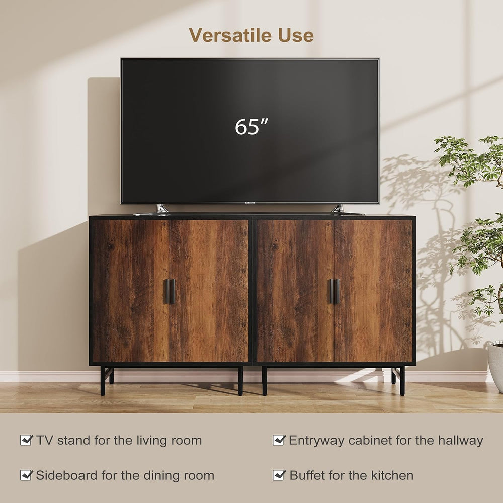 Sideboard Buffet Cabinet with Storage, Kitchen Storage Cabinet with Adjustabl...