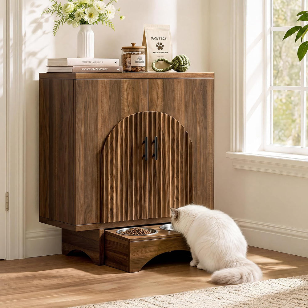 Welzona Sideboard Buffet Cabinet With Storage, Accent Cabinet, Walnut